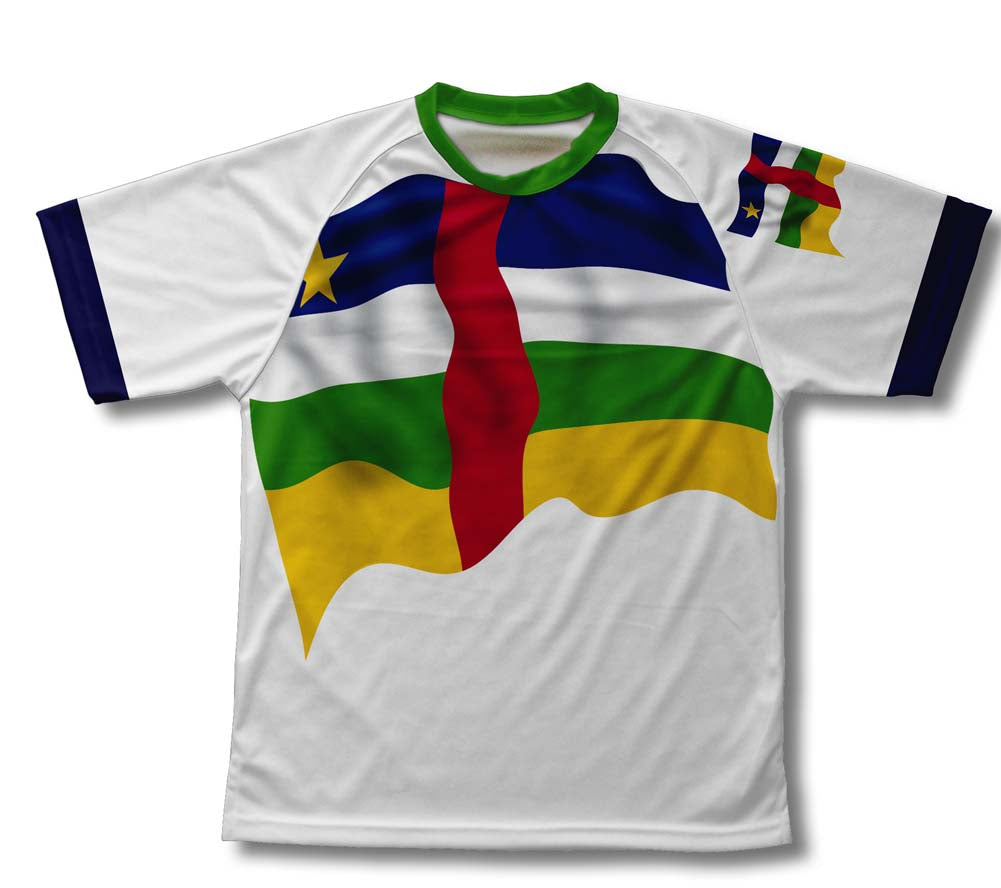 Central African Republic Flag Technical T-Shirt for Men and Women