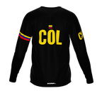 MTB BMX Cycling Jersey Long Sleeve Code Colombia Black for Men and Women