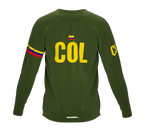 MTB BMX Cycling Jersey Long Sleeve Code Colombia Green for Men and Women