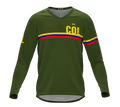 MTB BMX Cycling Jersey Long Sleeve Code Colombia Green for Men and Women