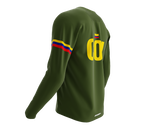 MTB BMX Cycling Jersey Long Sleeve Code Colombia Green for Men and Women