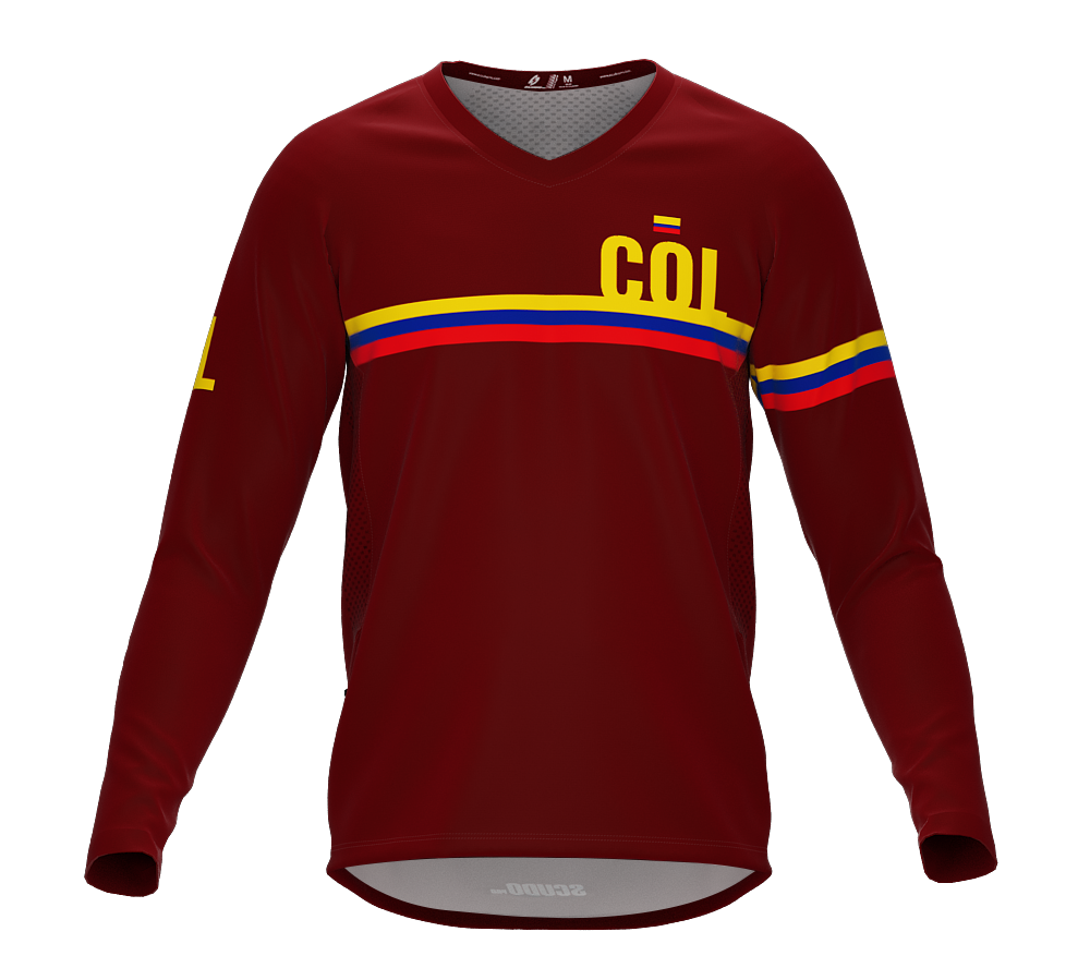 MTB BMX Cycling Jersey Long Sleeve Code Colombia Vine for Men and Women