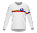 MTB BMX Cycling Jersey Long Sleeve Code Colombia White for Men and Women