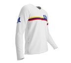 MTB BMX Cycling Jersey Long Sleeve Code Colombia White for Men and Women