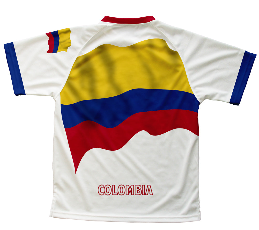 Colombia Flag Technical T-Shirt for Men and Women