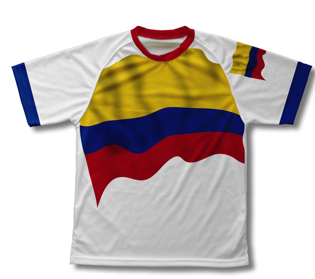 Colombia Flag Technical T-Shirt for Men and Women