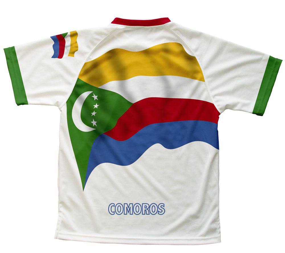 Comoros Flag Technical T-Shirt for Men and Women