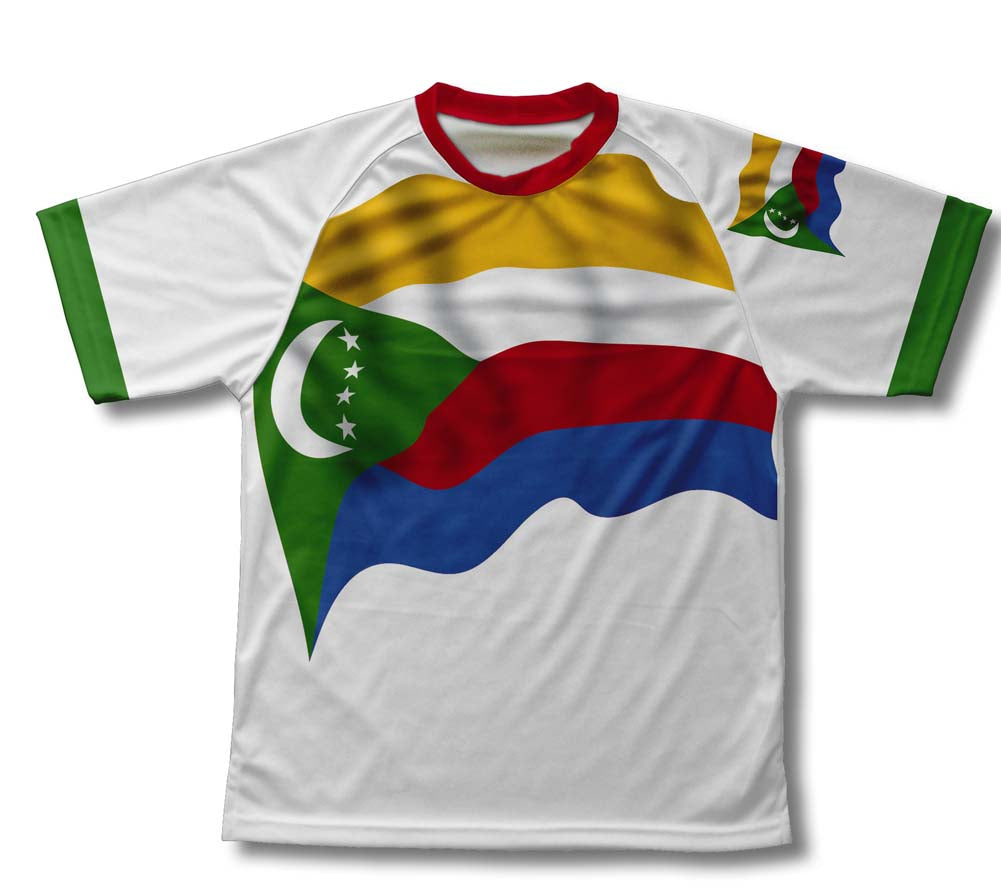 Comoros Flag Technical T-Shirt for Men and Women