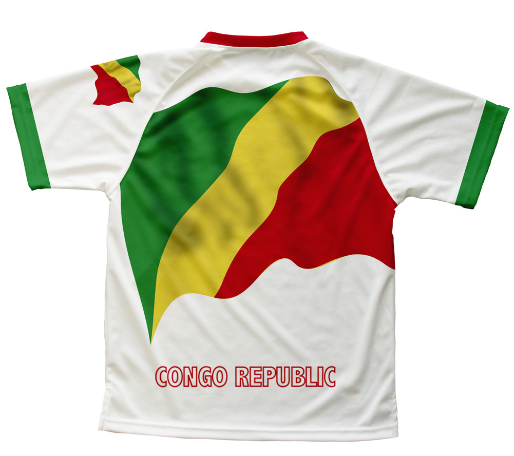 Congo Republic Flag Technical T-Shirt for Men and Women