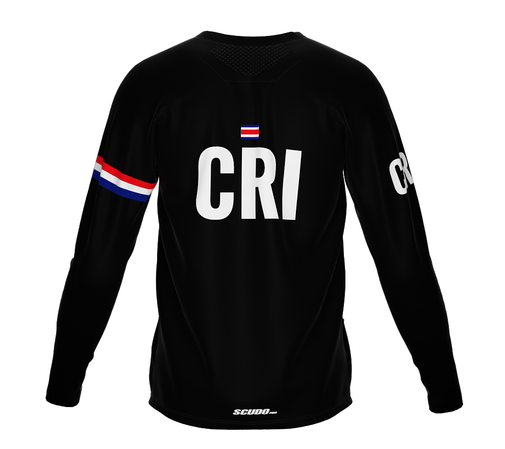 MTB BMX Cycling Jersey Long Sleeve Code Costa Rica Black for Men and Women