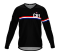 MTB BMX Cycling Jersey Long Sleeve Code Costa Rica Black for Men and Women