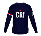 MTB BMX Cycling Jersey Long Sleeve Code Costa Rica Blue for Men and Women