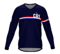 MTB BMX Cycling Jersey Long Sleeve Code Costa Rica Blue for Men and Women
