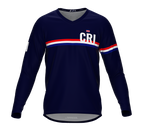 MTB BMX Cycling Jersey Long Sleeve Code Costa Rica Blue for Men and Women