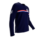 MTB BMX Cycling Jersey Long Sleeve Code Costa Rica Blue for Men and Women