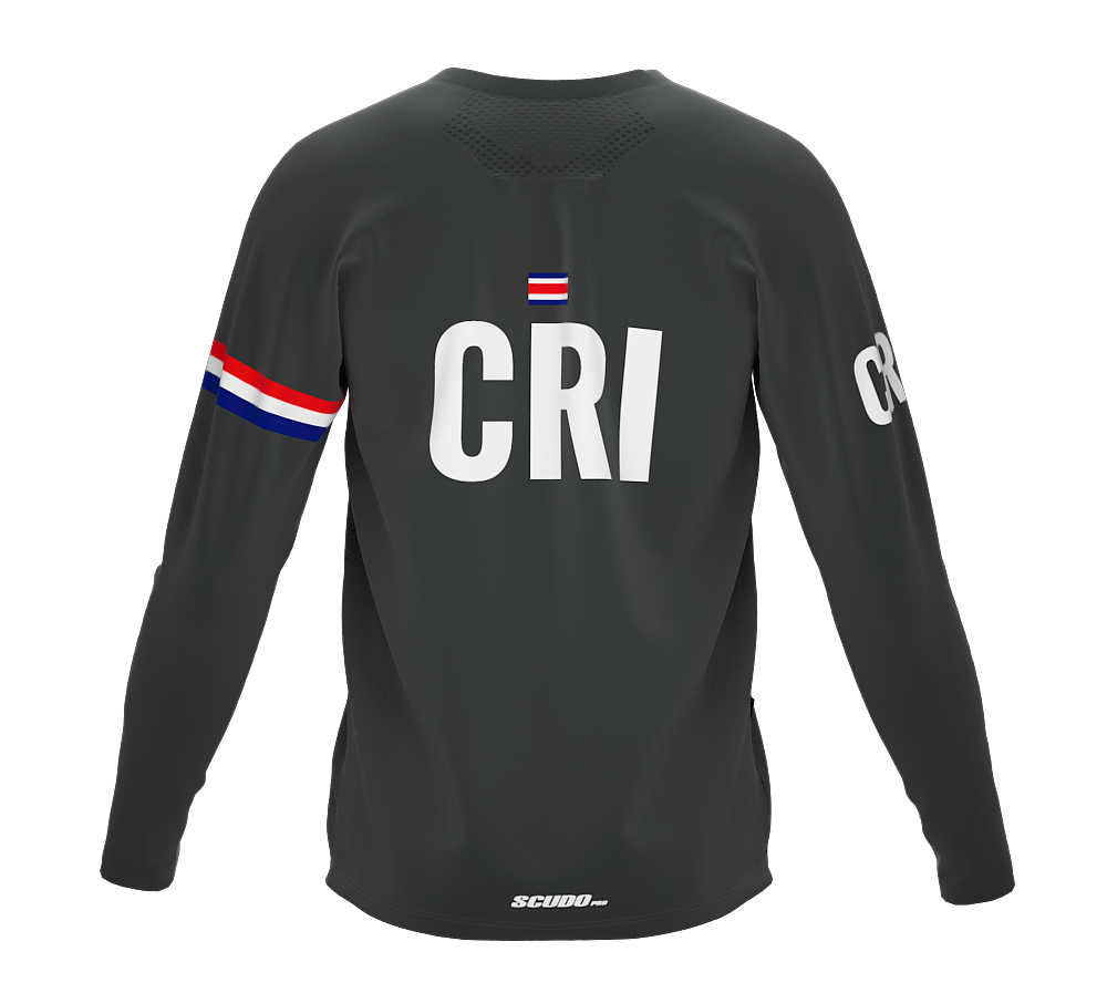 MTB BMX Cycling Jersey Long Sleeve Code Costa Rica Gray for Men and Women