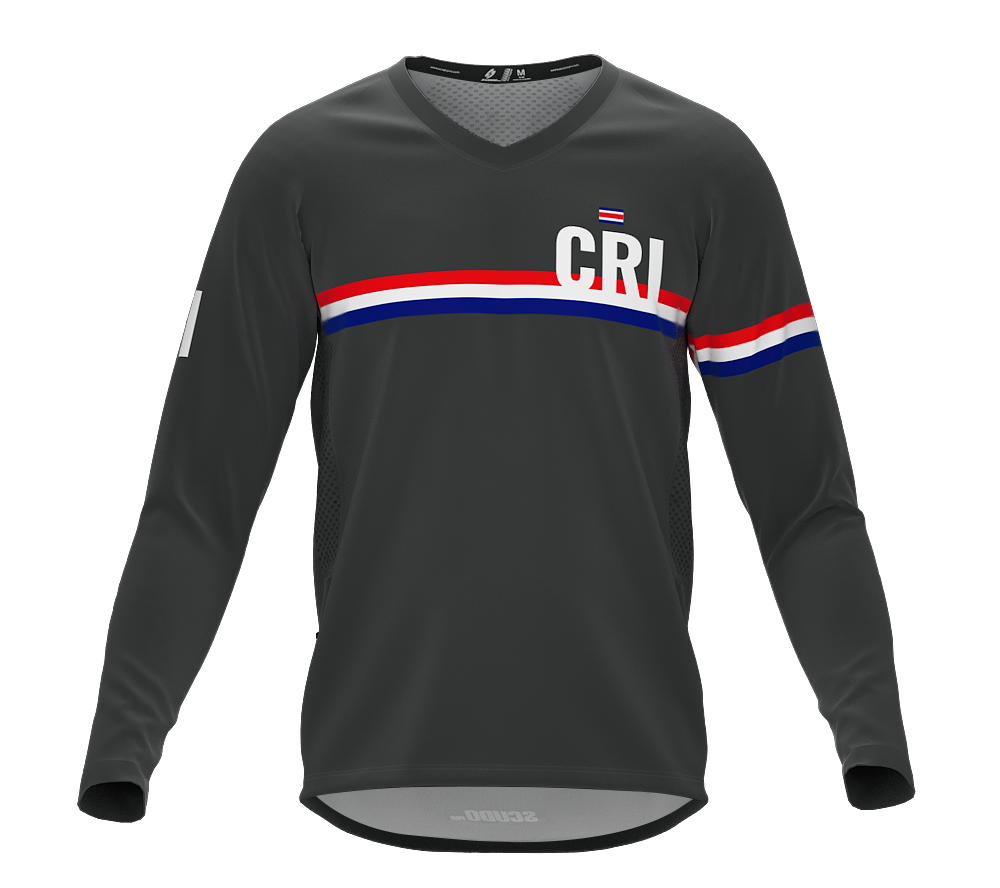 MTB BMX Cycling Jersey Long Sleeve Code Costa Rica Gray for Men and Women