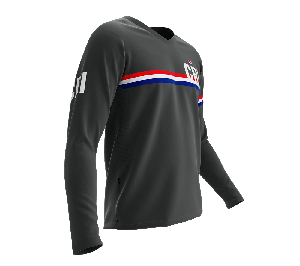 MTB BMX Cycling Jersey Long Sleeve Code Costa Rica Gray for Men and Women