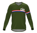 MTB BMX Cycling Jersey Long Sleeve Code Costa Rica Green for Men and Women