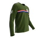 MTB BMX Cycling Jersey Long Sleeve Code Costa Rica Green for Men and Women