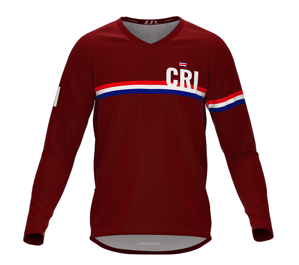 MTB BMX Cycling Jersey Long Sleeve Code Costa Rica Vine for Men and Women