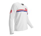 MTB BMX Cycling Jersey Long Sleeve Code Costa Rica White for Men and Women