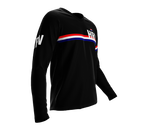 MTB BMX Cycling Jersey Long Sleeve Code Croatia Black for Men and Women