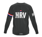 MTB BMX Cycling Jersey Long Sleeve Code Croatia Gray for Men and Women