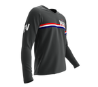 MTB BMX Cycling Jersey Long Sleeve Code Croatia Gray for Men and Women