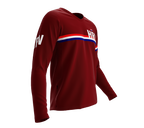 MTB BMX Cycling Jersey Long Sleeve Code Croatia Vine for Men and Women