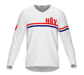 MTB BMX Cycling Jersey Long Sleeve Code Croatia White for Men and Women