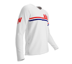 MTB BMX Cycling Jersey Long Sleeve Code Croatia White for Men and Women