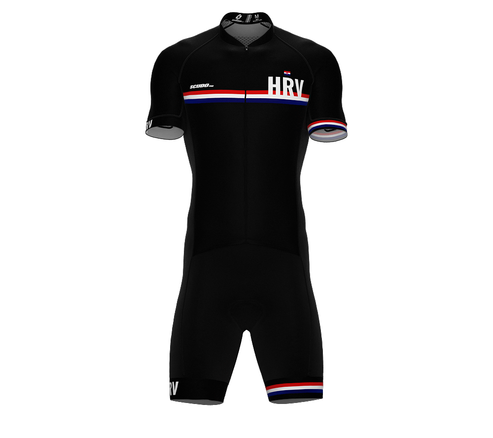 Croatia Black Code Cycling Speedsuit for Men