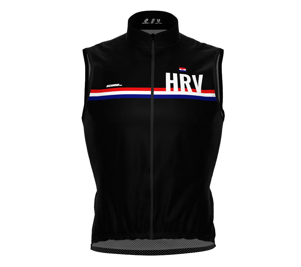 Wind Breaker Cycling Running Sports Vest Croatia Country Code for Men And Women