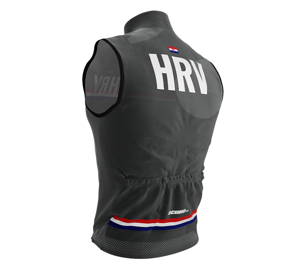 Wind Breaker Cycling Running Sports Vest Croatia Country Code for Men And Women
