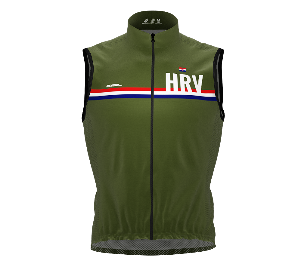 Wind Breaker Cycling Running Sports Vest Croatia Country Code for Men And Women