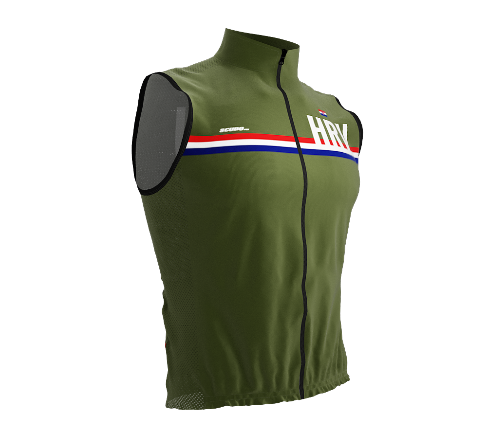 Wind Breaker Cycling Running Sports Vest Croatia Country Code for Men And Women