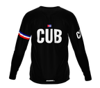 MTB BMX Cycling Jersey Long Sleeve Code Cuba Black for Men and Women