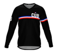 MTB BMX Cycling Jersey Long Sleeve Code Cuba Black for Men and Women