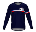 MTB BMX Cycling Jersey Long Sleeve Code Cuba Blue for Men and Women