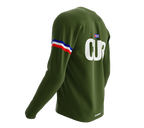 MTB BMX Cycling Jersey Long Sleeve Code Cuba Green for Men and Women
