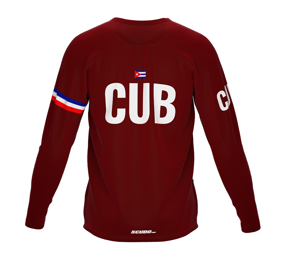 MTB BMX Cycling Jersey Long Sleeve Code Cuba Vine for Men and Women