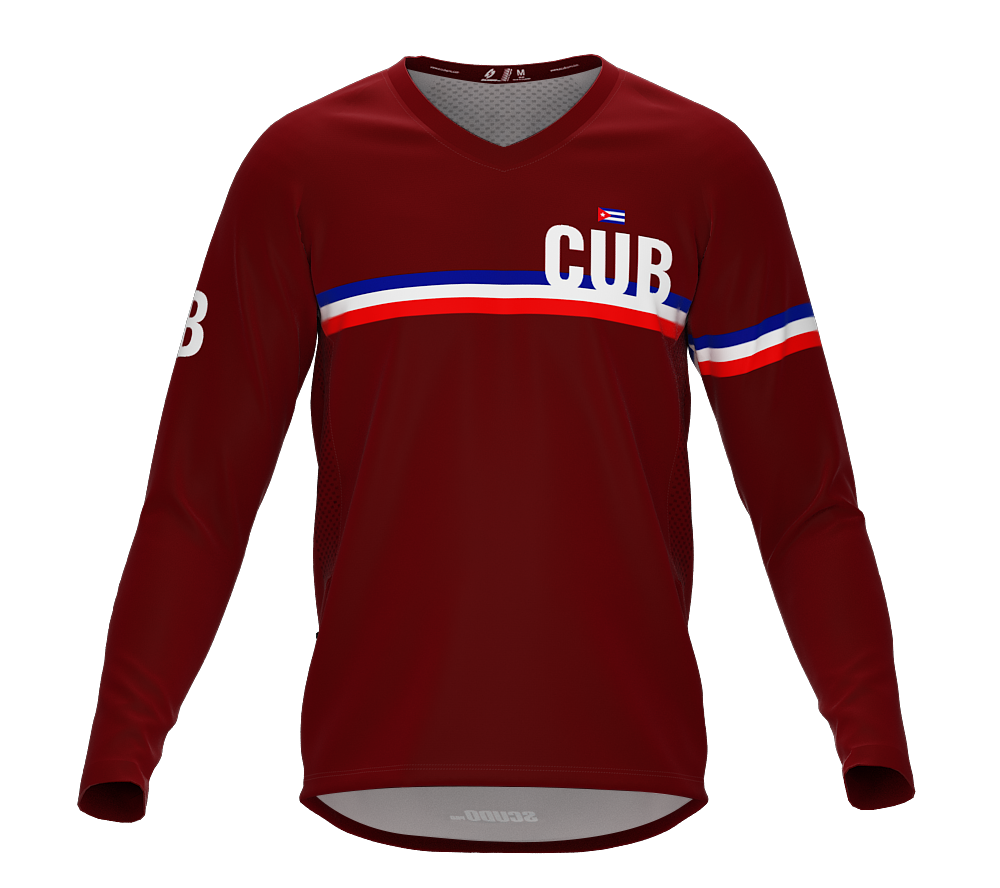 MTB BMX Cycling Jersey Long Sleeve Code Cuba Vine for Men and Women