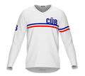 MTB BMX Cycling Jersey Long Sleeve Code Cuba White for Men and Women