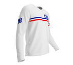 MTB BMX Cycling Jersey Long Sleeve Code Cuba White for Men and Women