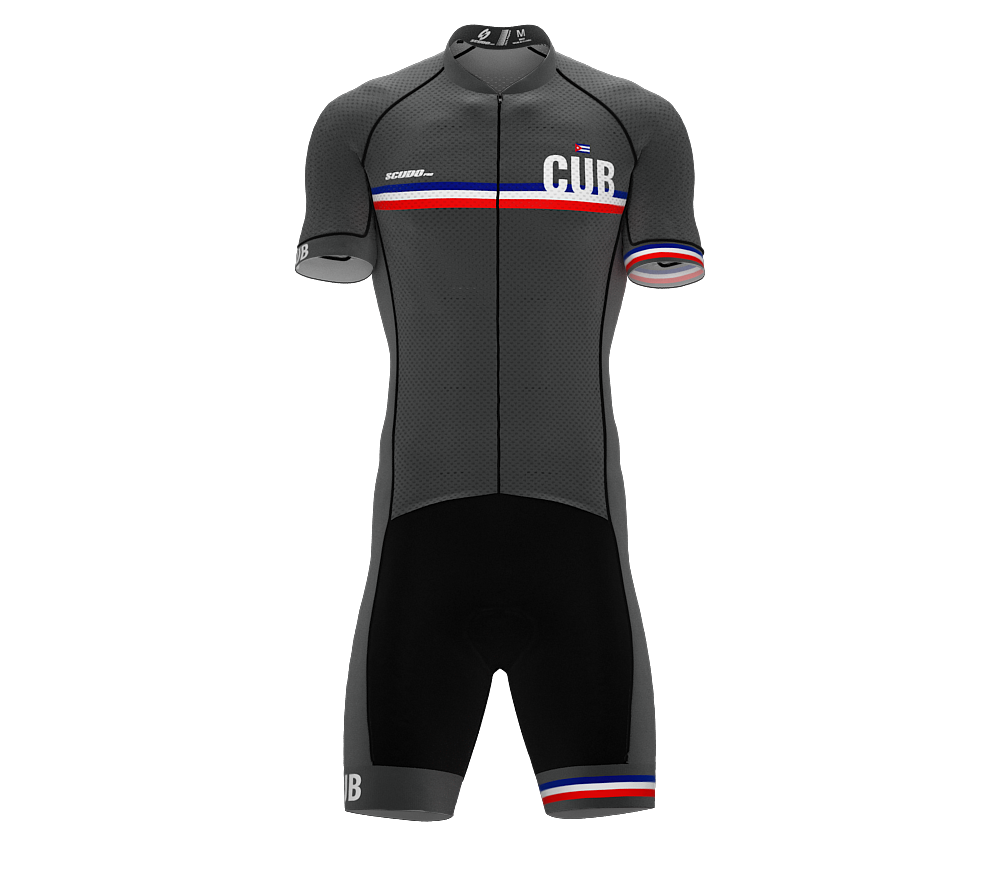 Cuba Gray Code Cycling Speedsuit for Men
