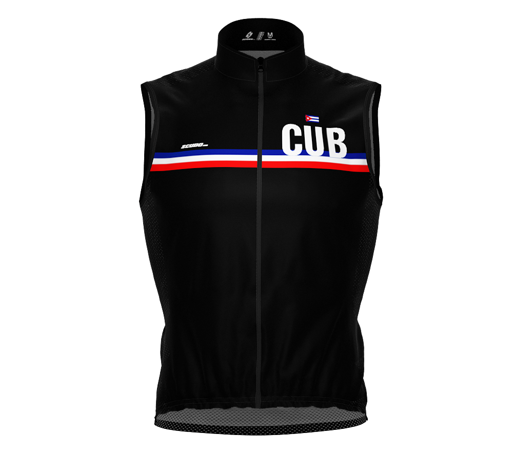 Wind Breaker Cycling Running Sports Vest Cuba Country Code for Men And Women
