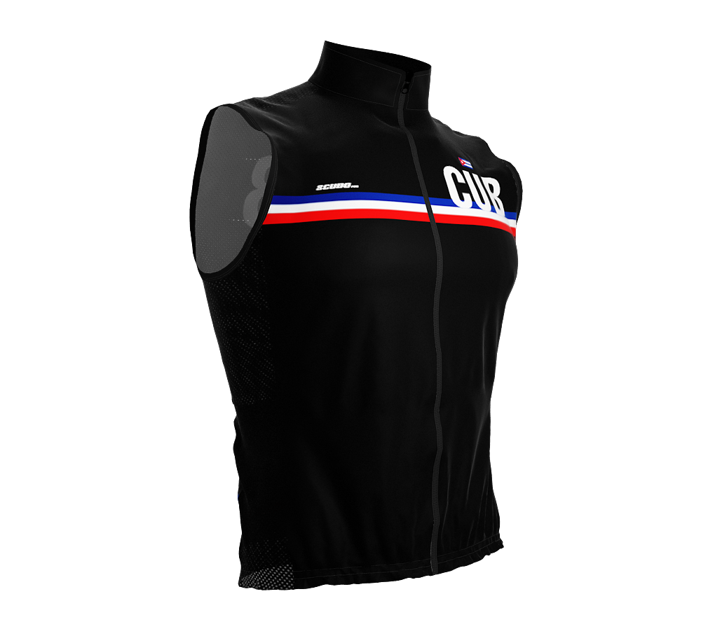 Wind Breaker Cycling Running Sports Vest Cuba Country Code for Men And Women