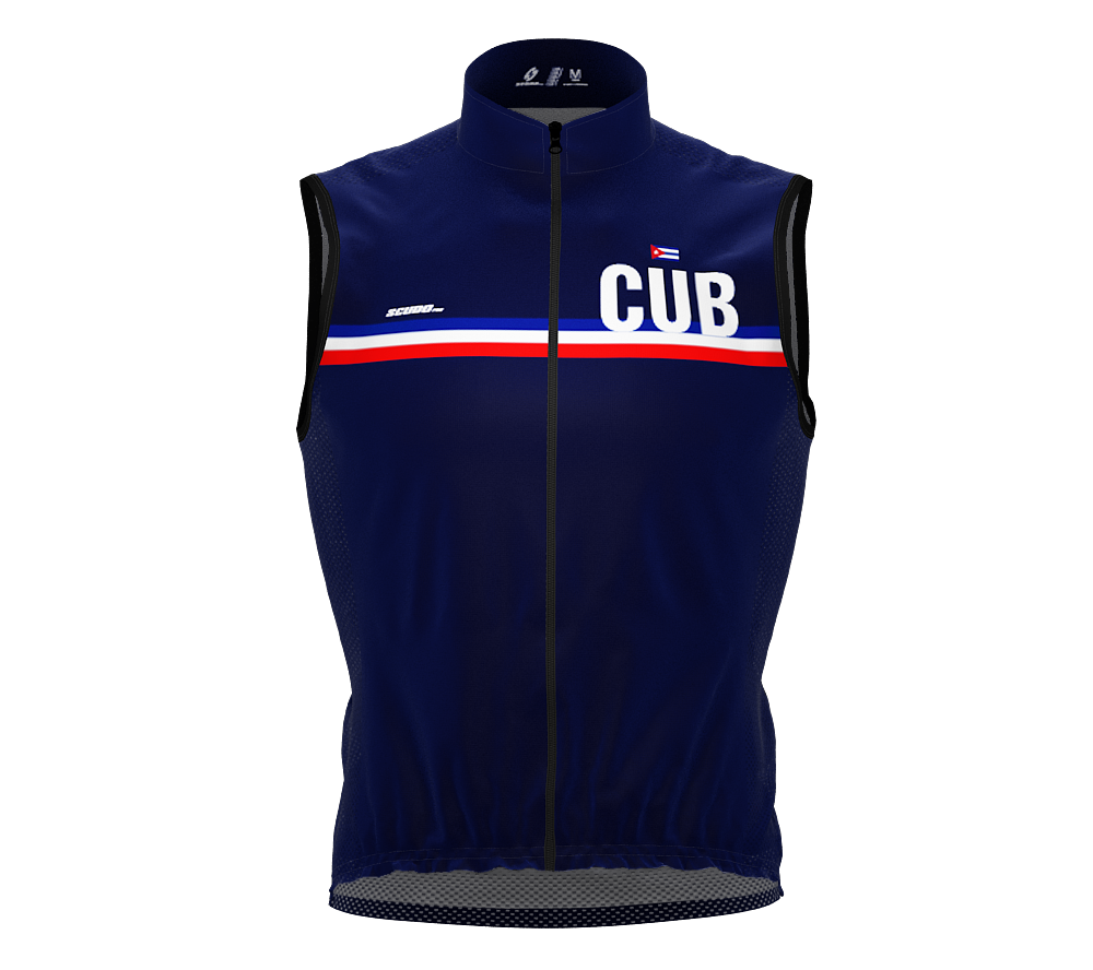 Wind Breaker Cycling Running Sports Vest Cuba Country Code for Men And Women