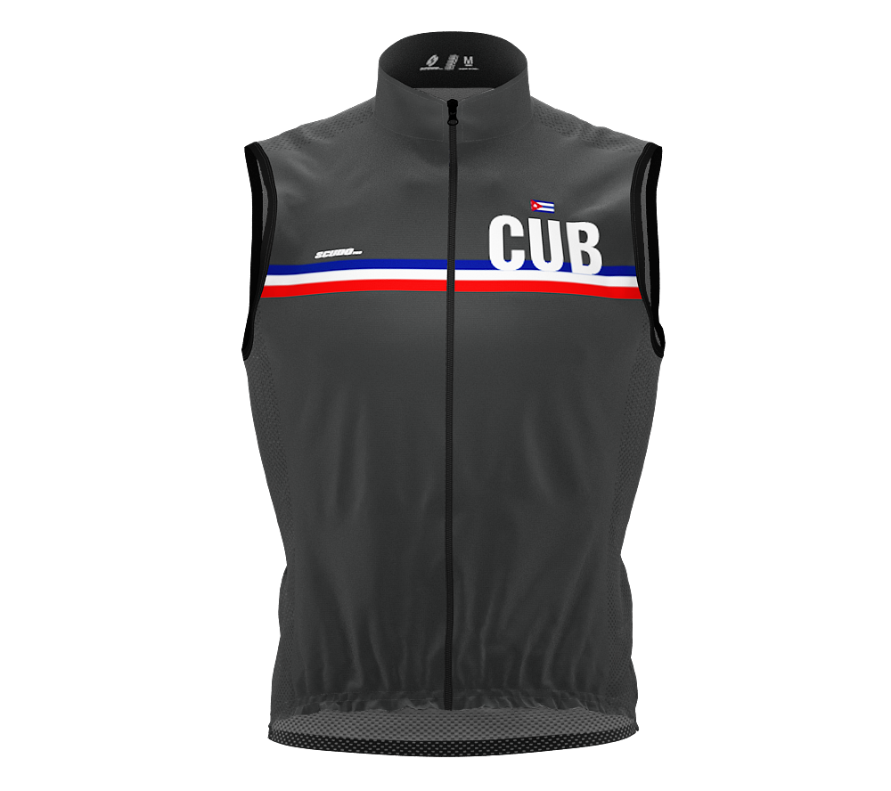 Wind Breaker Cycling Running Sports Vest Cuba Country Code for Men And Women